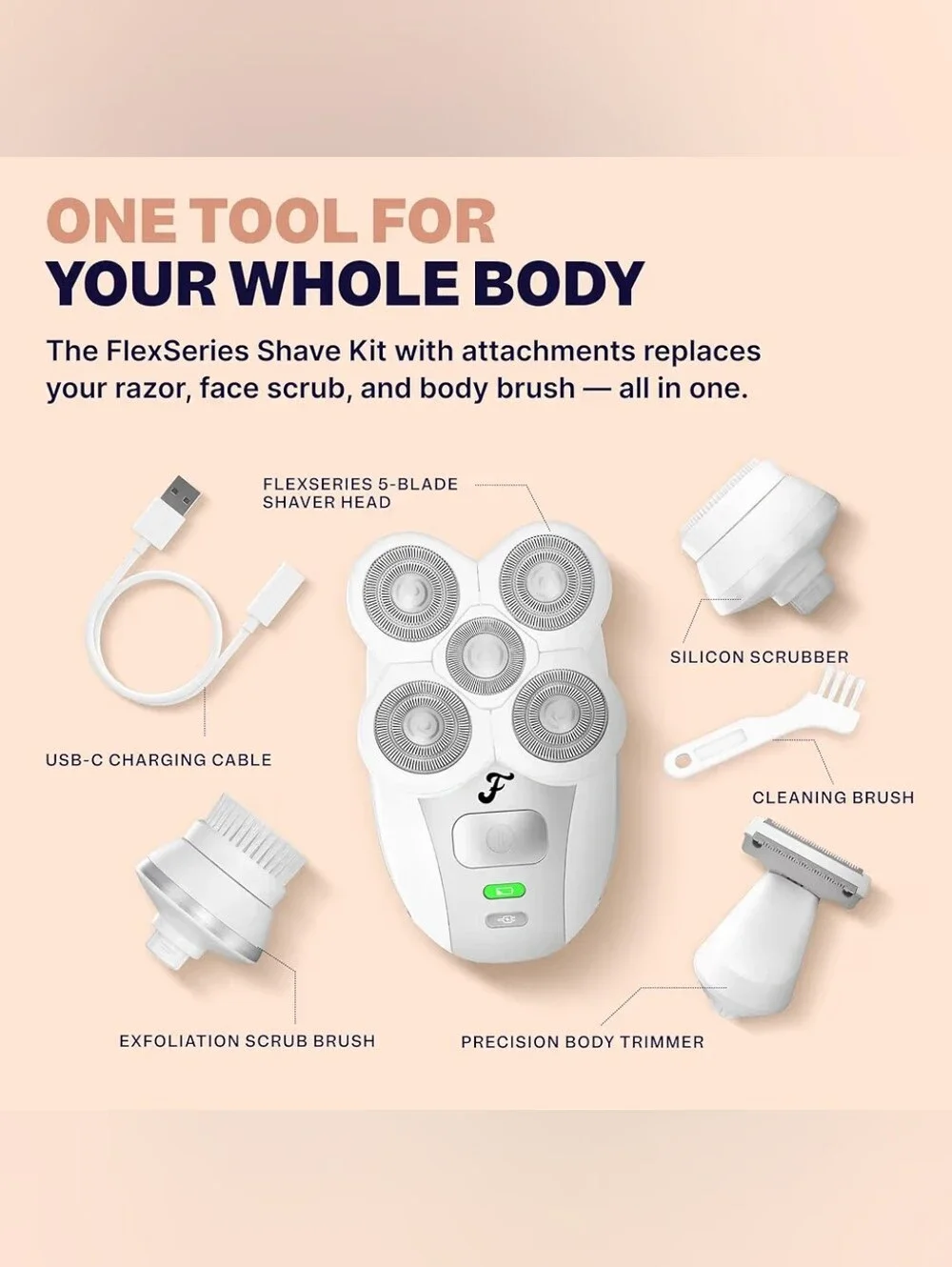 Freebird FlexSeries Electric Razor for Women - Silk Smooth Legs, Body Hair, & Pu